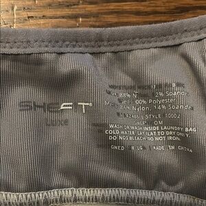 SHEFIT Luxe sports bra in lavender.